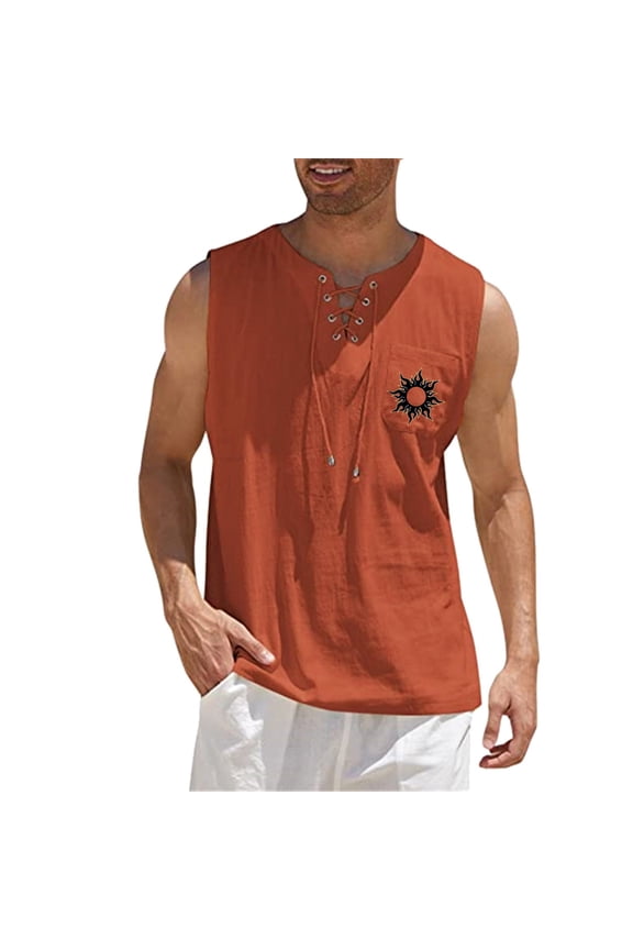 Men's Undershirts Men's Tank Top Undershirts Bamboo Rayon Tank Shirt Moisture-Wicking A-Shirt for Men Red,L