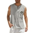 thumbnail image 1 of Ierhent Mens Big And Tall Vests Outerwear Men's Cotton Sleeveless T Shirts, Breathable & Moisture Wicking with Odor Control Grey,M, 1 of 4