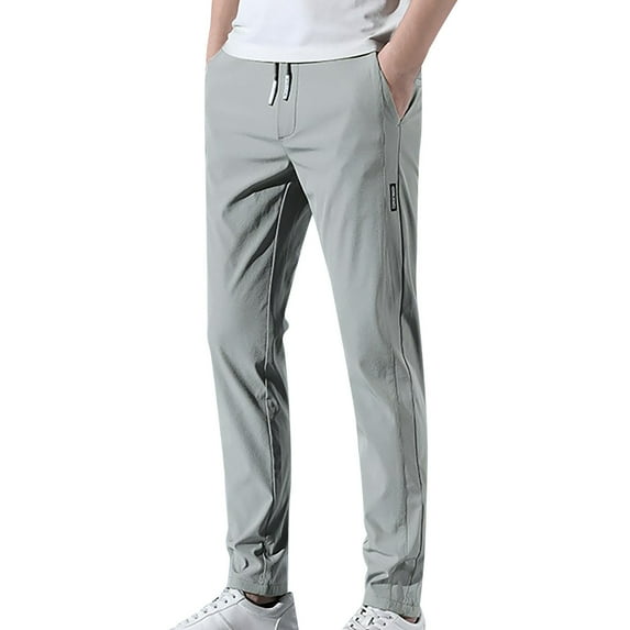 Ierhent Mens Casual Pants Men's Straight-Fit -Resistant Flat-Front Chino Pant(Green,5XL)