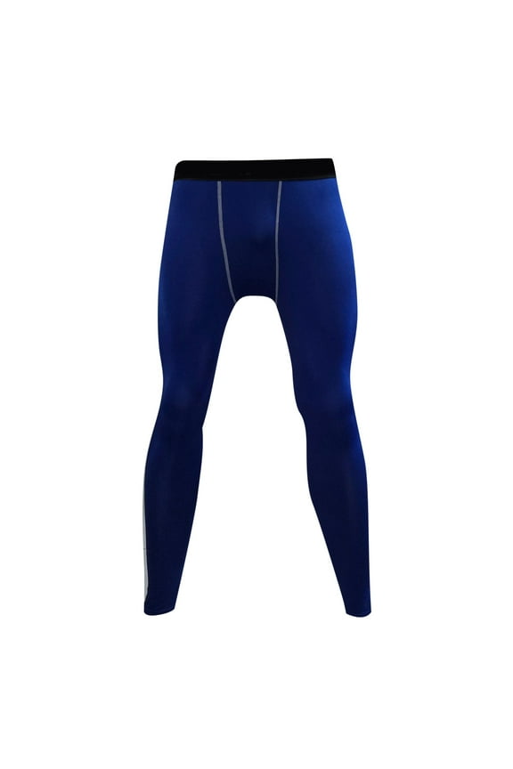 Mens Compression Pants Men's Compression Pants Athletic Gym Leggings Running Tights Dry Workout Base Layer Bottoms Pocket(Blue,3XL)