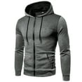 thumbnail image 1 of Ierhent Mens Jackets Men's Slim Fit Lightweight Sportswear Jacket Casual Bomber Jacket(Dark Gray,XXL), 1 of 3