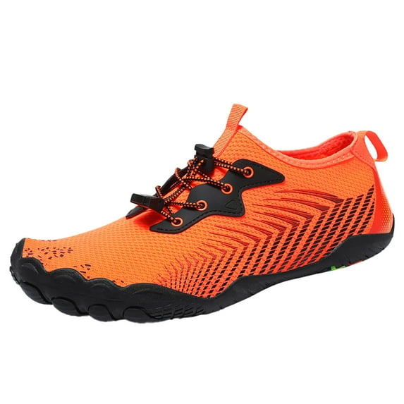 Ierhent Mens Running Shoes Shoes for Men Shoe Fitness Sneakers Zero Drop Sole Orange,44
