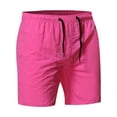 thumbnail image 1 of Ierhent Mens Shorts Beach Mens Running Shorts Breathing Workout Gym Booty Short Shorts Hot Pink,L, 1 of 3
