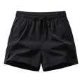 thumbnail image 1 of Ierhent Mens Swimming Trunks with Compression Liner 2-in-1 Swim Trunks Stretch Quick Dry Swim Shorts Zipper Pockets(Black,XXL), 1 of 3