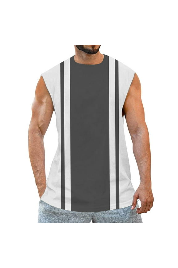 Mens Tanks Undershirts Men’s Tank Top, Performance Moisture-wicking Shirt Grey,3XL