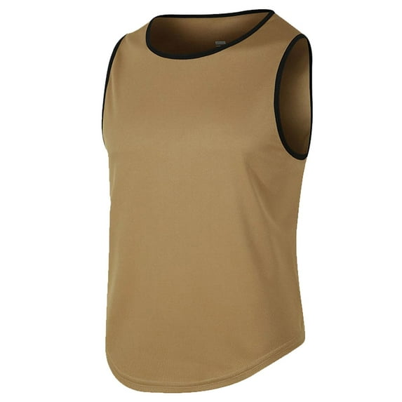 Ierhent Mens Undershirt Tank Men's G-unit Style Tank Tops Square Cut Muscle Rib A-Shirts Khaki,L