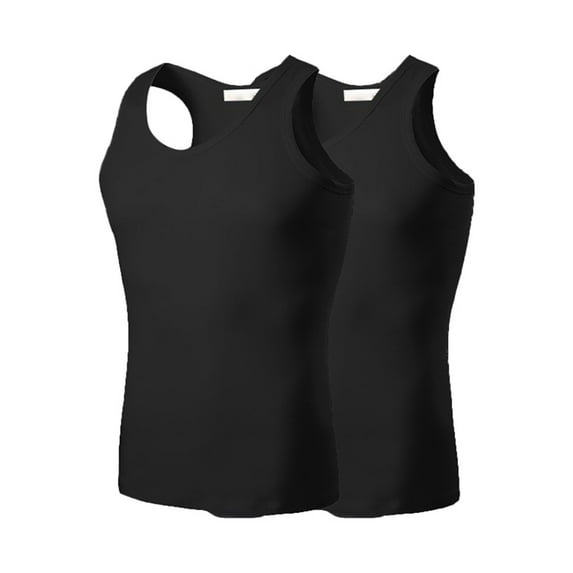Ierhent Mens Undershirts Men's Essentials Top Pack, Midweight Cotton Tanks, Sleeveless Shirts J,3XL