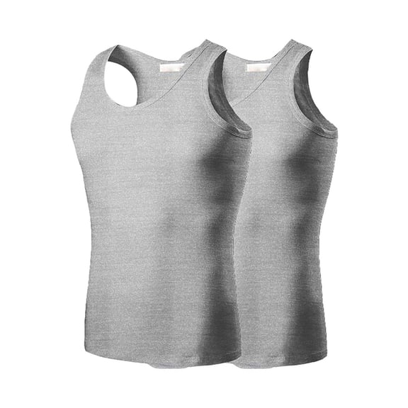 Ierhent Mens Vests Outerwear Men's Tank Top Cotton Sleeveless Shirt Lightweight Muscle Tank Tee Shirt L,XL