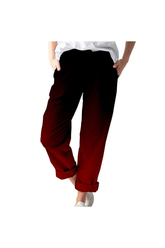 Pants For Plus Size Women Dress Pants for Women Comfort Stretch Slim Fit Leg Skinny High Waist Pull on Pants with Pockets for Work(Black,S)