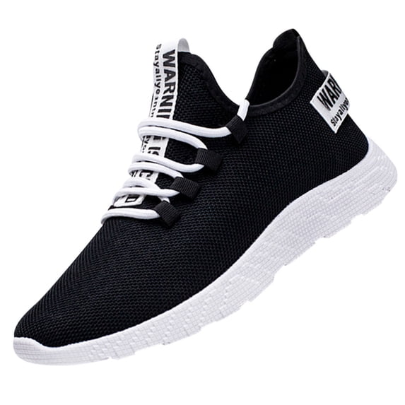 Ierhent Running Shoes Men's Arch Fit- Workout Walking Shoe with Air Cooled Foam Sneaker Black,44