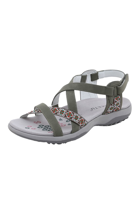 Sandals Women's Backstrap Sandal(Green,7)