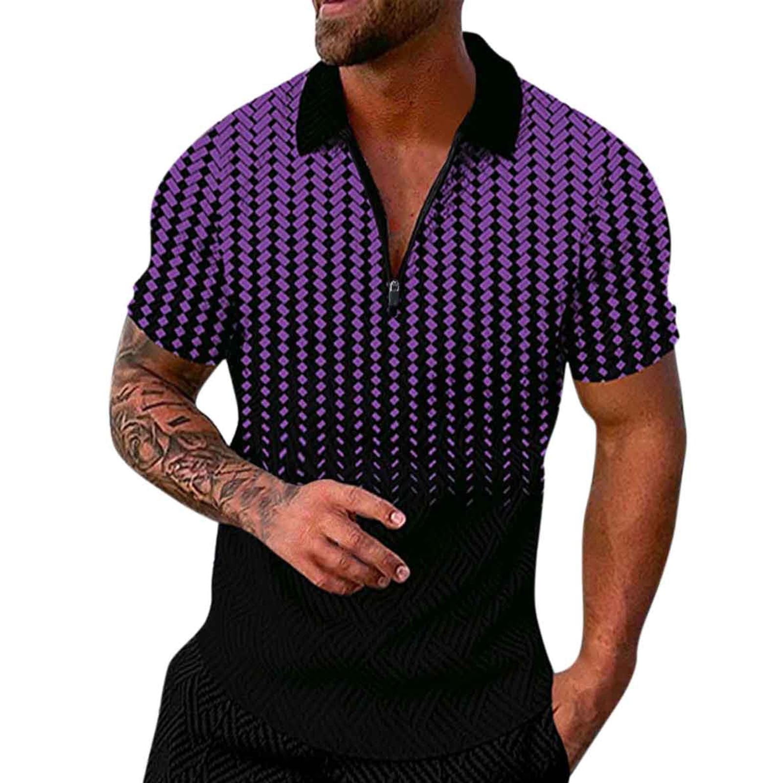 Purple Happy Jack Drop Shoulder Short-Sleeve Polo