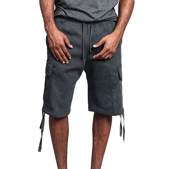 Ierhent Shorts for Men Men's Cargo Shorts Elastic Waist Relaxed Fit Casual Outdoor Lightweight Work Shorts with Multi Pockets(Dark Gray,XL)