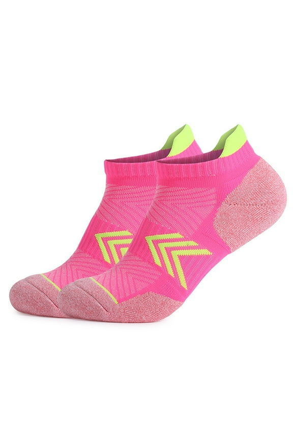 Socks for Girls No Show Socks Women for Flats Non Slip Invisible Ultra Low Cut Socks Shoe Size Hot Pink,M