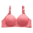thumbnail image 1 of Ierhent Sport Bra Womens Wireless Bra, Full-Coverage Pullover Stretch-Knit Bra, Smoothing T-Shirt Bra Watermelon Red,42, 1 of 3