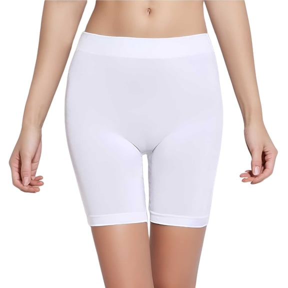 Ierhent Stretchy Shorts for Women Shorts for Women High Wasited Trendy Stretchy Crossover Shorts Casual Summer(White,3XL)