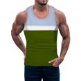 thumbnail image 1 of Ierhent Tank Tops Men Gym Men's Stretch Cool Dry Muscle Tank Tops Crewneck Sleeveless Workout Shirts(Army Green,XXL), 1 of 6