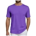 thumbnail image 1 of Ierhent Tee Shirts Mens Men's Beefy-T T-Shirt, Heavyweight Cotton Tee, Big & Tall (Purple,3XL), 1 of 6