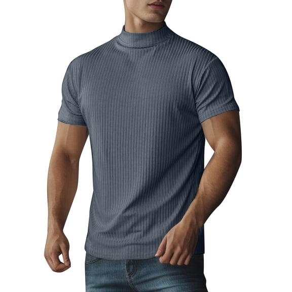 Ierhent Tshirt Men's Value Pack Shirt Undershirts(Grey,M)