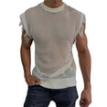 thumbnail image 1 of Ierhent Undershirt Men's G-unit Style Tank Tops Square Cut Muscle Rib A-Shirts White,M, 1 of 5