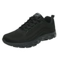 thumbnail image 1 of Ierhent Wide Shoes for Men Men’s Canvas Walking Shoes Lace-up Fashion Sneakers Casual Black,42, 1 of 8