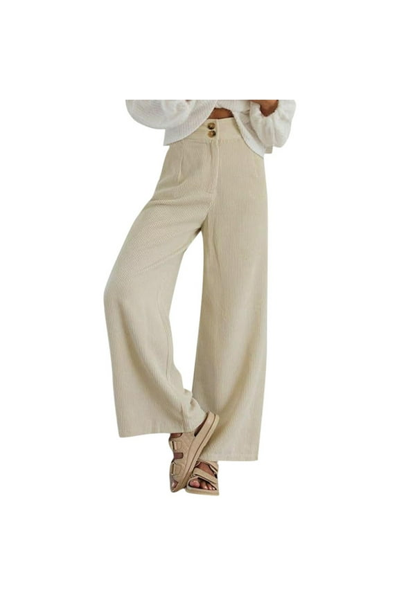 Women Pants Casual Work Women's Cropped Scuba Lounge Pants(Beige,XXL)