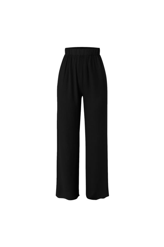 Women Pants Casual Work Women's Super High-Rise Luxe Cargo Pants(Black,L)