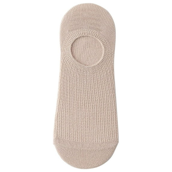 Ierhent Women’S Socks No Show Socks Womens Low Cut Liner Non Slip Socks for Women Size Footies Invisible Socks for Flat Boat Khaki,One Size