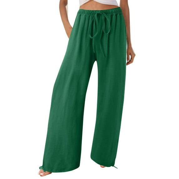Ierhent Women Work Pants Women's Stretchy Work Slacks Business Casual Straight Leg(Green,M)