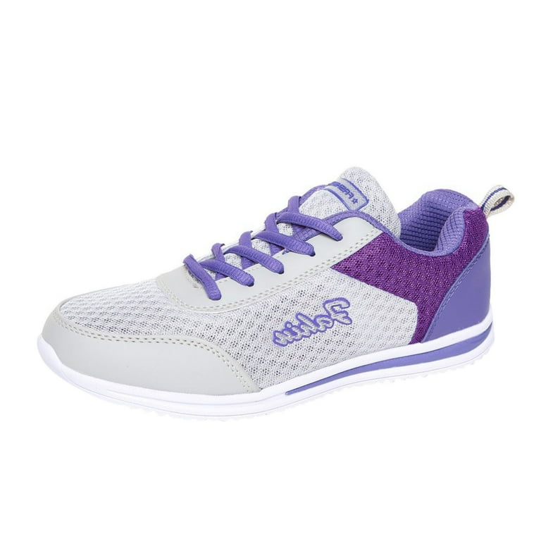 Ierhent Women s Running Shoes Womens Sperry Shoes Womens Walking Shoes Non Slip Running Shoes Breathable Workout Shoes Lightweight Gym Sneakers Purple