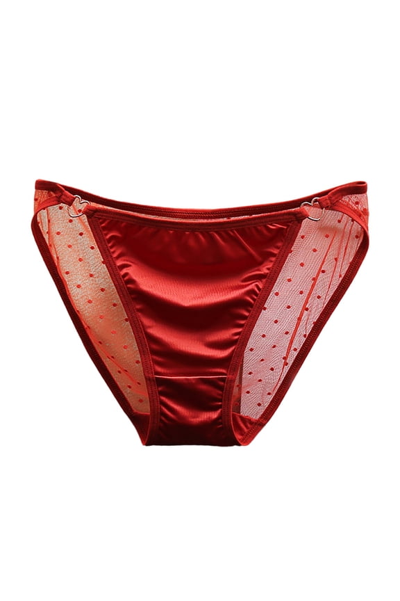 Womens Panties Women's Illumination Hi Cut Panties, Silky Stretch & Satin Trim (RD1,L)