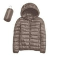 thumbnail image 1 of Ierhent Womens Puffer Jacket 2024 Winter Warm Packable Lightweight Down Jacket Slim Fit Hooded Jacket Short Down Coat for Travel(Khaki,5XL), 1 of 6