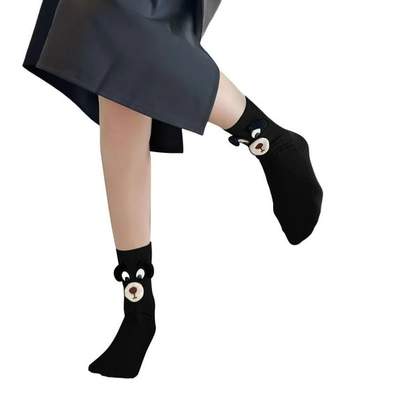 Ierhent Womens Socks Lined Sheer Women - Translucent Warm Pantyhose Leggings Sheer Thick Tights for Winter(Black,One Size)