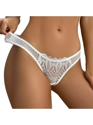 Qxutpo 6-Pack Underwear Women Lace Small Traceless Low Waist T String Pants  Tempting Underpant Panties 