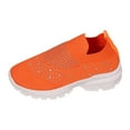 thumbnail image 1 of Ierhent Womens Walking Sneakers Women's Slip On Sneakers Wide Width Available(Orange,9), 1 of 6