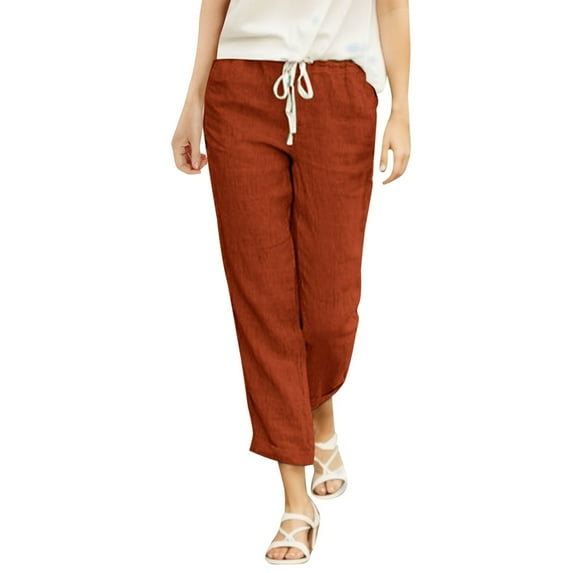 Ierhent Womens Work Pants Women's Pant(Orange,XL)