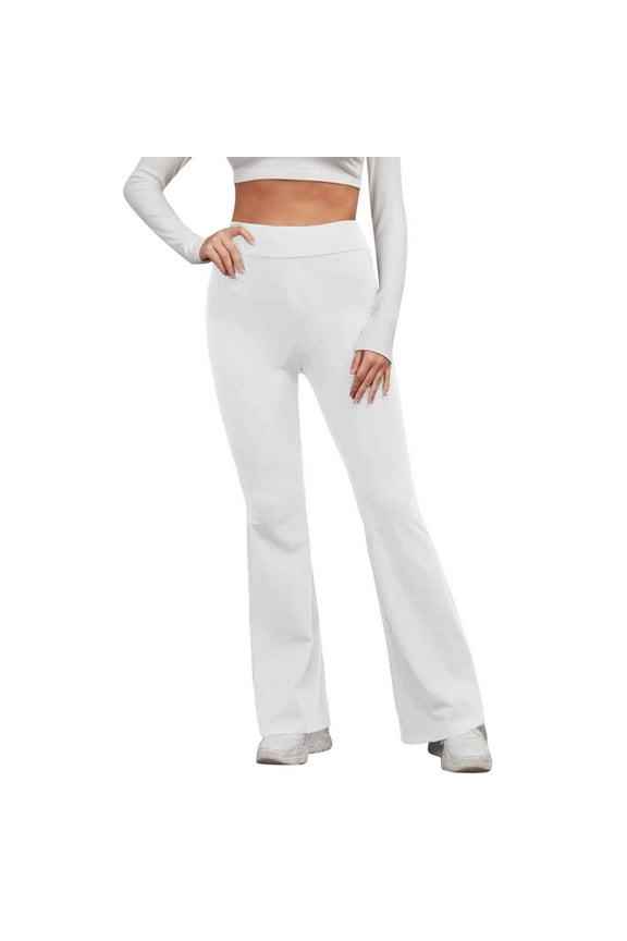 Work Pants for Women Women's Super Stretch Millennium Welt Pocket Pull on Career Pant(White,L)