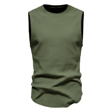 Ierhent Workout Tank Tops for Men Men Workout Tank Top Gym Bodybuilding Sleeveless Muscle T Shirts(Green,XXL)