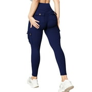 Ierhent Yoga Pant Womens Bootcut Leggings Yoga Pants Flare Tummy Control High Waisted Casual Dress Pants(Blue,S)