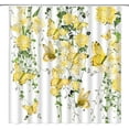 thumbnail image 1 of Ieskayiz Yellow Butterfly Polyester Shower Curtain, 70" x 84", 1 of 3