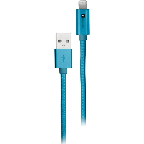 Iessentials Ie-bc10ip5-bl Braided Usb Cable With Lightning Connector, 10ft (blue)