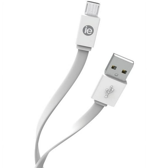 Iessentials & Sync Flat Micro To -a Cable, 4ft (white)
