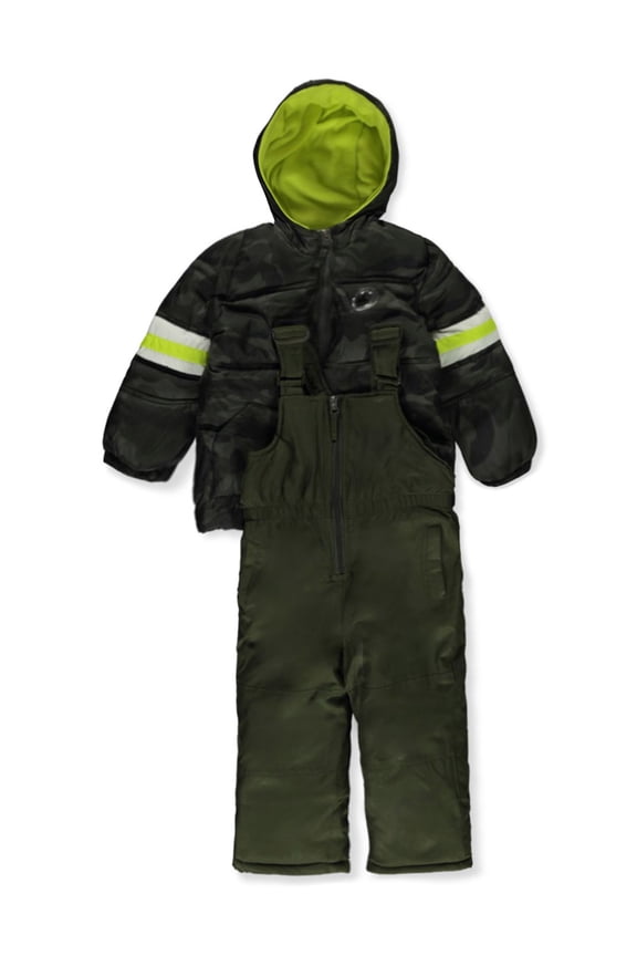 Baby Boys' 2-Piece Camo Snowsuit Set Color: olive Size: 12 months