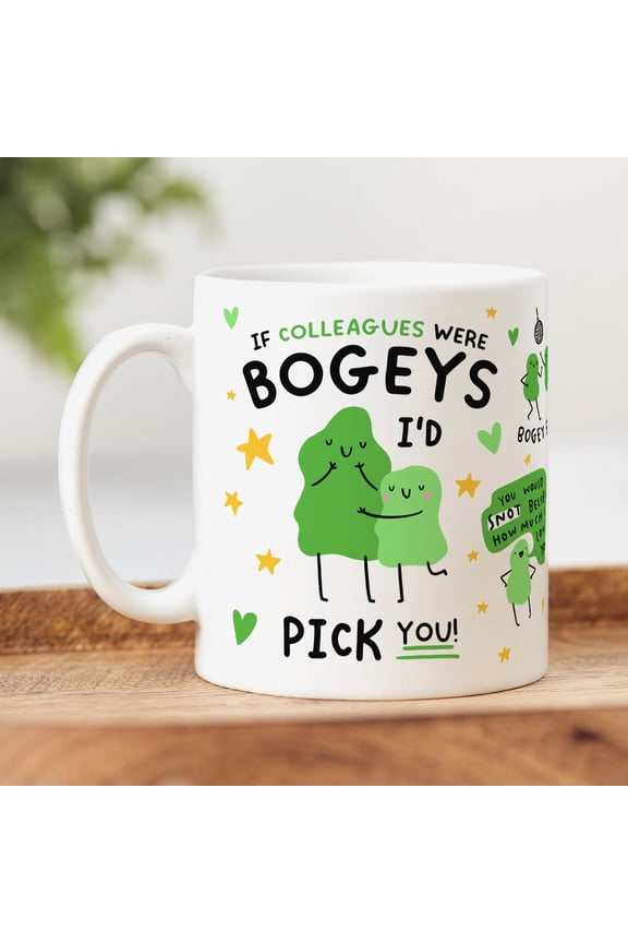 If Colleagues Were Bogeys I'd Pick You Mug - Funny Colleague Gift, Thank You Gift, New Job Leaving Gift, Birthday Gift, Work Office Gift