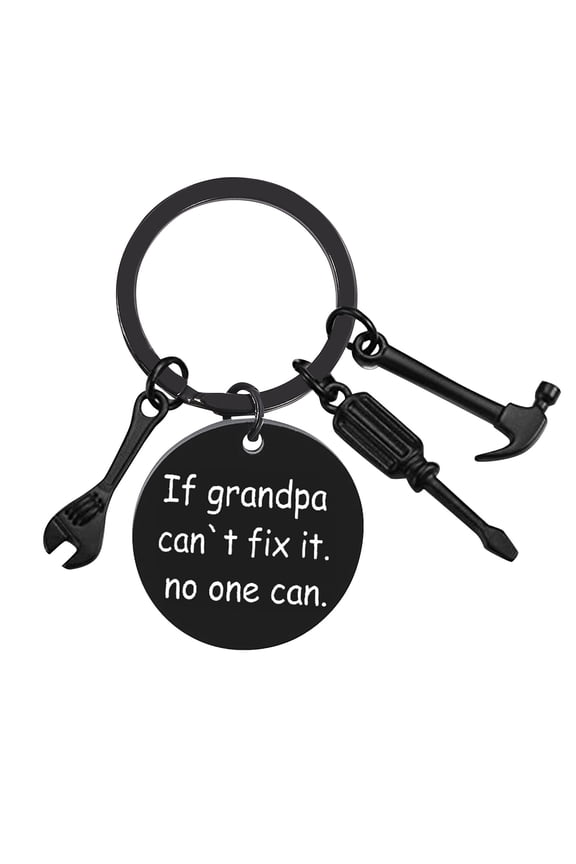 If Dad Can't Fix It No Can Screwdriver Key Chain Ring Tool Charms Keychain For Father Husband Men Handyman Mechanic Father's Day Birthday Present