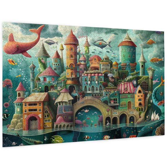 If Fish Can Walk 1000 Piece Jigsaw Puzzle - Unique Design Technology Engaging Family Activity Climate Pledge Friendly