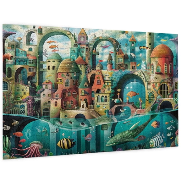 If Fish Could Fly 1000 Piece Jigsaw Puzzle - Unique Design Technology Engaging Family Activity Climate Pledge Friendly