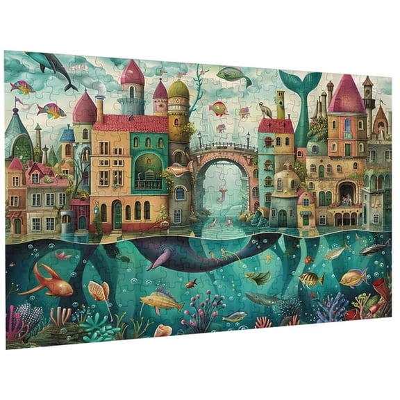 If Fish Could Walk Fly If house in water 100 Piece Jigsaw Puzzle - Unique Design Technology Engaging Family Activity
