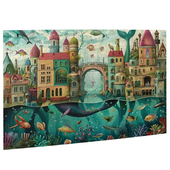 If Fish Could Walk Fly If house in water 500 Piece Jigsaw Puzzle - Unique Design Technology Engaging Family Activity