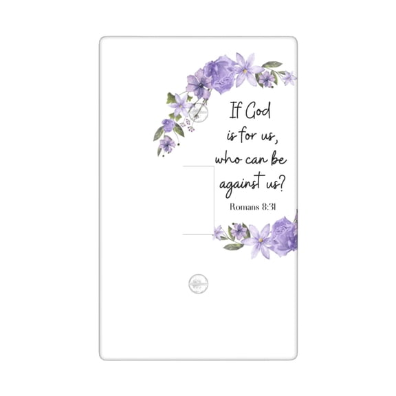 If God Is for Us Romans Single Toggle Light Switch Plate, 1 Gang Outlet Cover